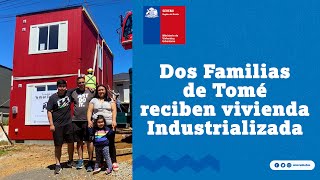 Dos familias de Tomé reciben vivienda industrializada [upl. by Jill]