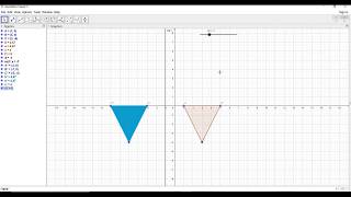 Reflection using slider in geogebra by Shishir Devkota [upl. by Vanzant]