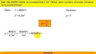 Jak obliczyć ciśnienie  Zadanie  Matfiz24pl [upl. by Jolee700]