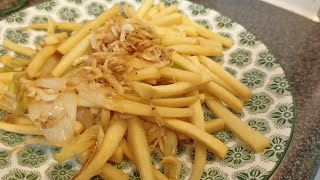 CHINESE DISH ZIZANIA WITH DRIED SHRIMP LUTO SERYE cooking hk fypシ゚viral food chinesefood [upl. by Nosreip]