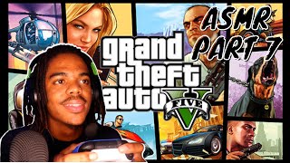 ASMR playing GTA 5  controller sounds amp gum chewing pt 7 [upl. by Airetal]