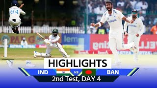 India vs Bangladesh Kanpur Test Day4 Highlights IND vs BAN  RohitJaiswal  Kanpur Test [upl. by Halle]