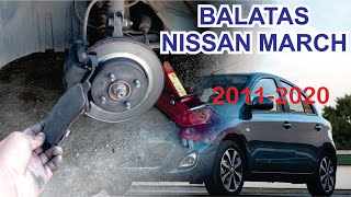 Como cambiar las balatas delanteras de Nissan March 20112020  Versa 20122019 [upl. by Eycats346]