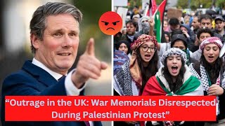 War Heroes’ Memorials Defaced Tensions Rise in UK During Palestinian Protest [upl. by Onailimixam]