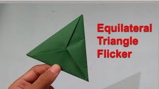 Equilateral Triangle Flicker Frisbee and Boomerang that flies  Easy Origami [upl. by Hunsinger]