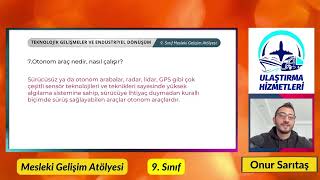 Mesleki Gelişim Atölyesi  Teknolojik Gelişmeler ve Endüstriyel Dönüşüm SORU ÇÖZÜMÜ 1 D 2 Y [upl. by Bill]