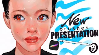 New Brushes Presentation Procreate  ipad pro  apple pencil  Bluesssatan [upl. by Longtin522]