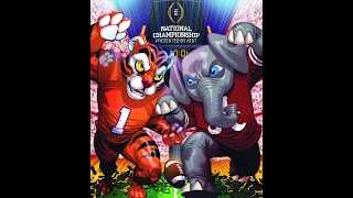 2016 National Championship Clemson vs Alabama with Clemson Radio Call [upl. by Ancell]