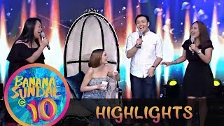 Banana Sundae Angge is surprised when she sees her non showbiz friends sing for her [upl. by Myrtle]