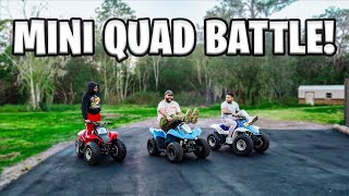 Insane Mini Quad Battle  Braap Vlogs [upl. by Nairahcaz]