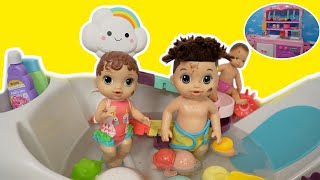 Baby Alive doll Abby’s Night Routine feeding changing and Bath [upl. by Nelle406]