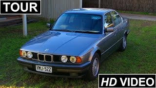 1993 BMW 520i Interior Exterior Tour and Start Up [upl. by Aehsat256]