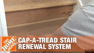 How To Install CapATread Stair Renewal System  The Home Depot [upl. by Einnaoj612]