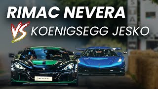 Koenigsegg Jesko vs Rimac Nevera  Goodwood Hillclimb Run [upl. by Nigen]