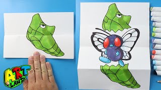 How to Draw a Metapod Surprise Fold  Pokemon [upl. by Cohbath417]