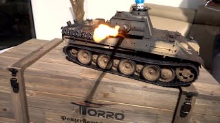 Torro ferngesteuerter RC Panzer Panther G mit neuer KanonenrauchFunktion [upl. by Chappelka32]