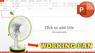 How to make working fan in PowerPoint [upl. by Enyrhtak]