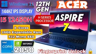 Acer Aspire 7 Laptop Unboxing  Acer Aspire 7 i5 12450H Nvidia 2050 Graphics aceraspire7 laptop [upl. by Farrel]