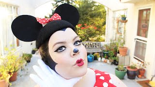 Minnie Mouse Tutorial DIY Costume and Makeup [upl. by Adali696]