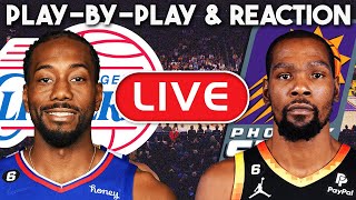 Los Angeles Clippers vs Phoenix Suns Game 2 LIVE PlayByPlay amp Reaction [upl. by Modestia]