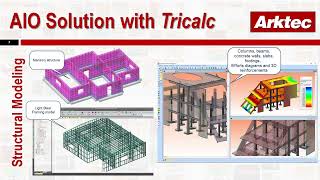 Demonstration Tricalc Graitec  Structural analysis detailing project and budgeting ENG [upl. by Nihs]