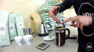 Van Dyck Tutorial Kaffeezubereitung mit der French Press [upl. by Airbas]