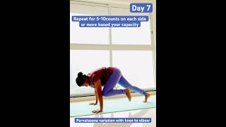 Day7 Dynamic Yogic Movement Challenge for Weight Loss  Parvatasana variations knee to elbow yoga [upl. by Vivianne]