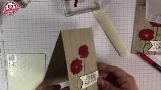 Tutorial Blumen auf Pergamentpapier stempeln  Material von Stampin Up [upl. by Garaway672]