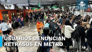 Metro presenta retrasos en seis líneas por fuertes lluvias en CDMX [upl. by Buffo]