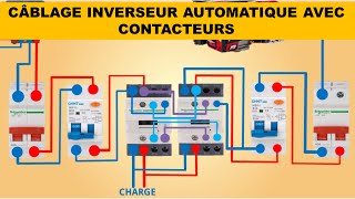 CABLAGE D’UN INVERSEUR AUTOMATIQUE AVEC CONTACTEURS [upl. by Amarillas]