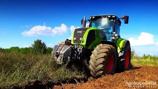 MOTORSOUND  CLAAS Axion 820  PlowingBodenbearbeitung 2016 [upl. by Etterual633]