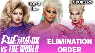 UK Vs The World S2 FINAL Elimination Order amp TOP 2  RuPauls Drag Race Spoilers [upl. by Shulem]