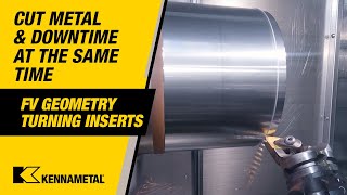 Cut Metal and Downtime with Kennametal FV Geometry Turning Inserts [upl. by Cairns]