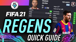 FIFA 21 CAREER MODE TIPS EASY GUIDE TO REGENS [upl. by Janeta608]