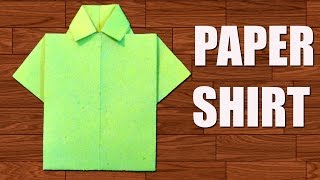 How to Make Paper Shirt  DIY Origami Paper Crafts [upl. by Roumell]