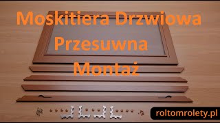 Moskitiera Drzwiowa Przesuwna  montaż Jak zamontować Moskitierę Drzwiową Przesuwną [upl. by Goldarina]