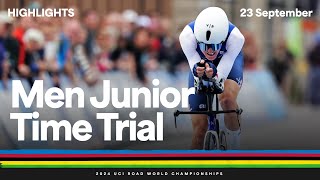 Men Junior Individual Time Trial highlights  2024 UCI Road World Championships [upl. by Duntson671]