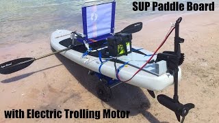 Saturn Inflatable SUP with 55lbs Electric Trolling Motor [upl. by Ocirled]