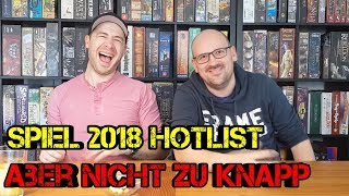 SPIEL 2018 Essen Spezial  Unsere Hotlist  Brettspiele  Boardgame Digger und Daniel [upl. by Eibber]