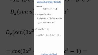 DERIVADA REGRA DA CADEIAprofessorluizmaggi [upl. by Yednarb73]