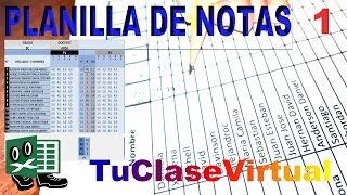 Planilla de Notas para Docentes en Excel Parte 1 [upl. by Kurland]