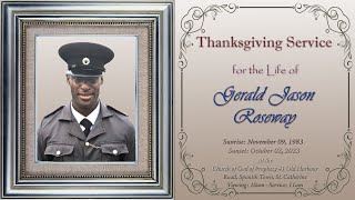 Service of Thanksgiving for quot Gerald Jason Roseway quot [upl. by Eeima82]