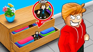 ROBLOX CHOP AND FROSTY HIDE IN DRAWERS HIDE AND SEEK [upl. by Sall]