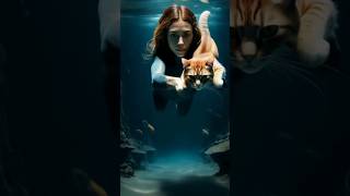 Dancing with Cats Underwater viralcat viralvideo meow [upl. by Ilario]