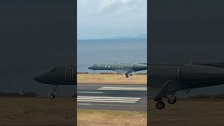 GULFSTREAM G550 LANDING at Madeira Airport [upl. by Jauch637]