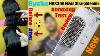 Syska Hair Straightening BrushComb Unboxing Review amp complete Test demo [upl. by Eiznik]