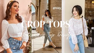 Crop Top Designs 🌼  Lates tops 2023  white  hidy white croptop [upl. by Rhea]