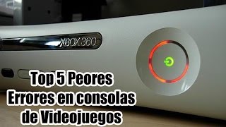 Top 5 Peores Errores en Consolas de Videojuegos [upl. by Yrolam]