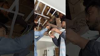 Copper mirror installation patna art interiordesign safetyglass youtube glasscutting viral [upl. by Atnim]