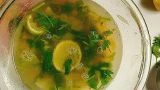 coriander and lemon soup low calories for weight loss Delicious and quickwithout oil [upl. by Luahs466]